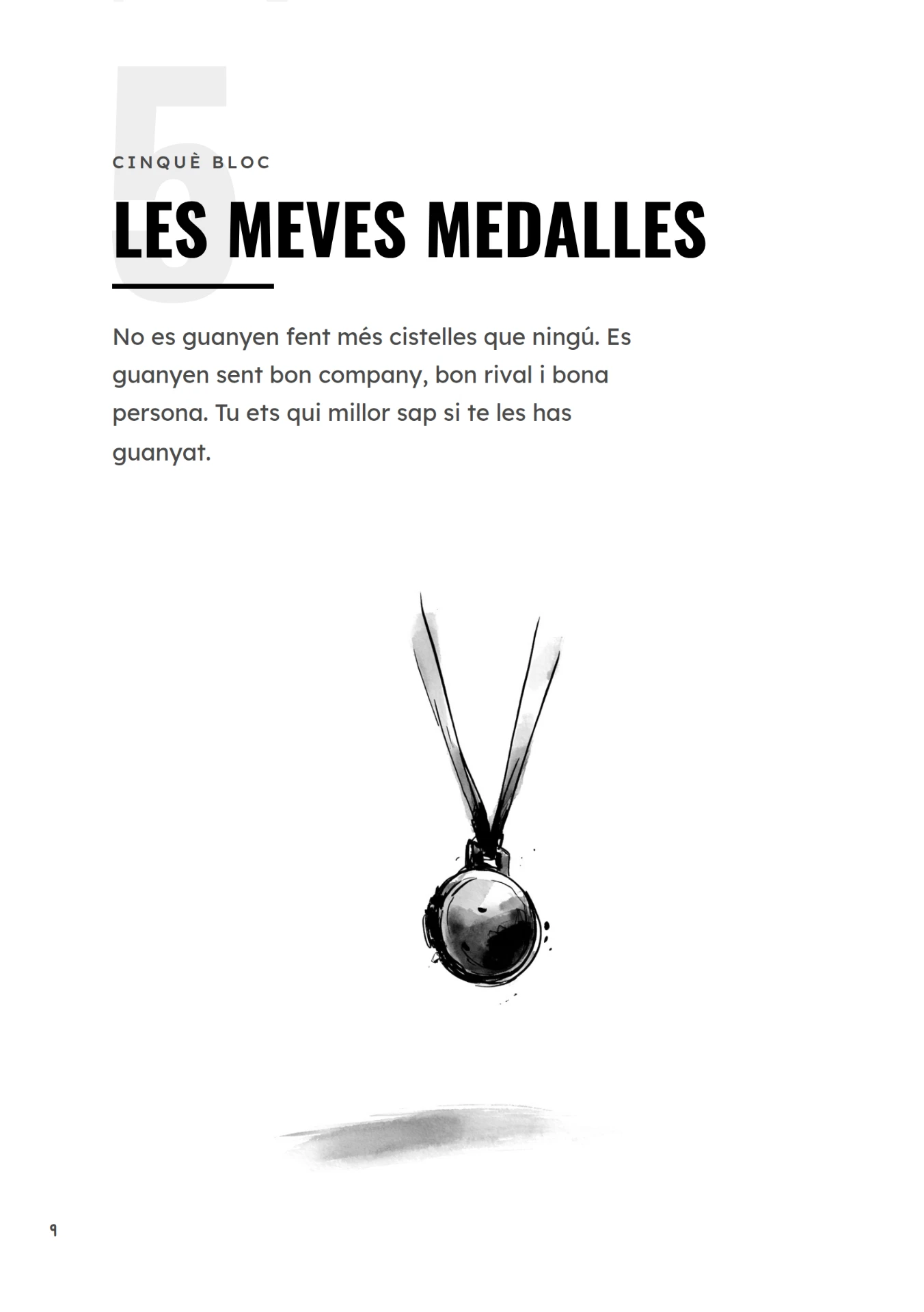 Làmina de les meves medalles per pintar